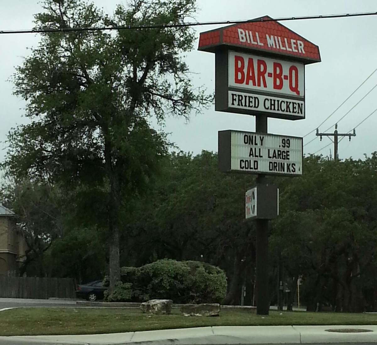 Menu Of Bill Miller Bar-B-Q, North Central, San Antonio