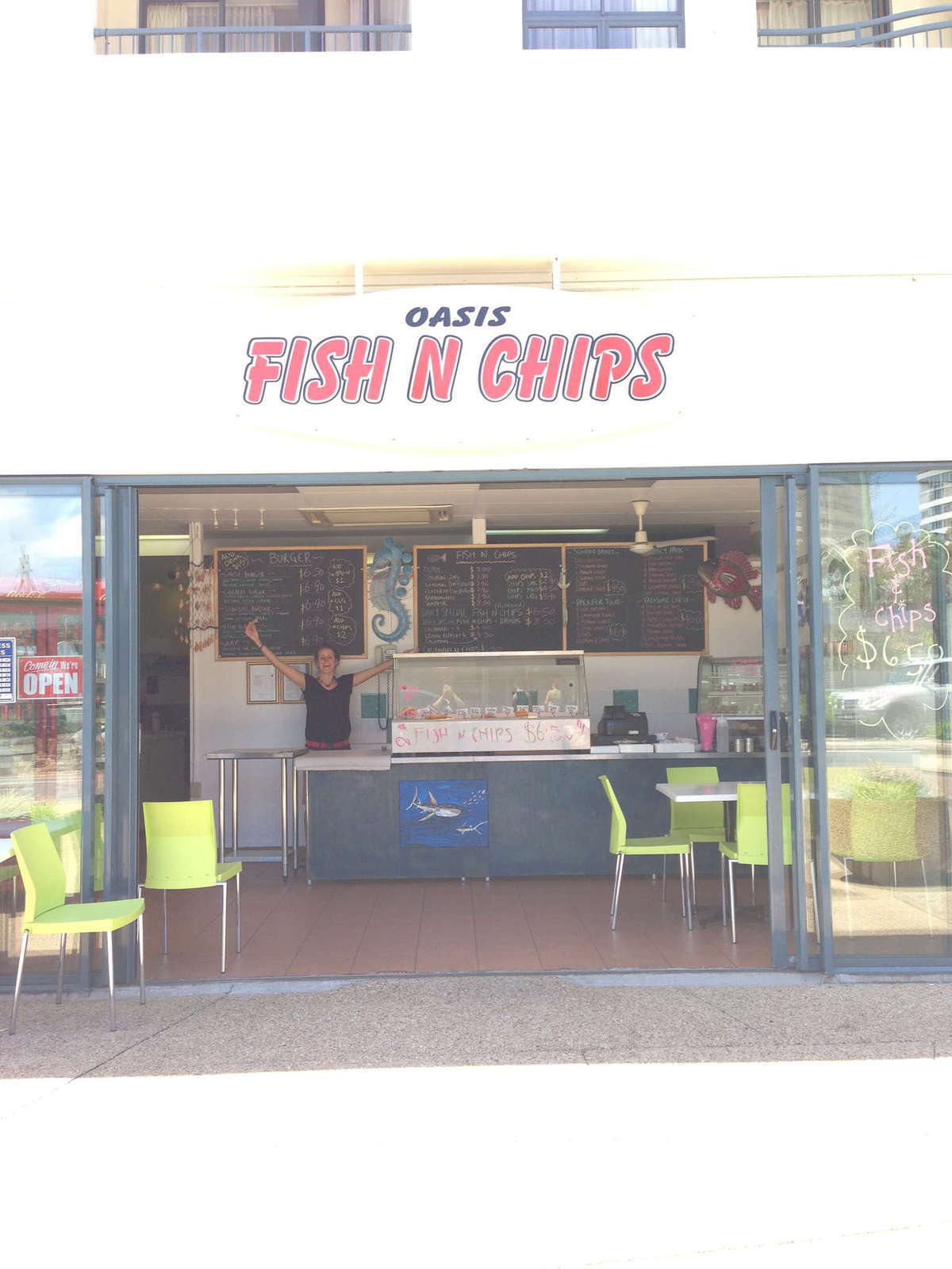 Menu of Oasis Fish n Chips, Coolangatta, Gold Coast