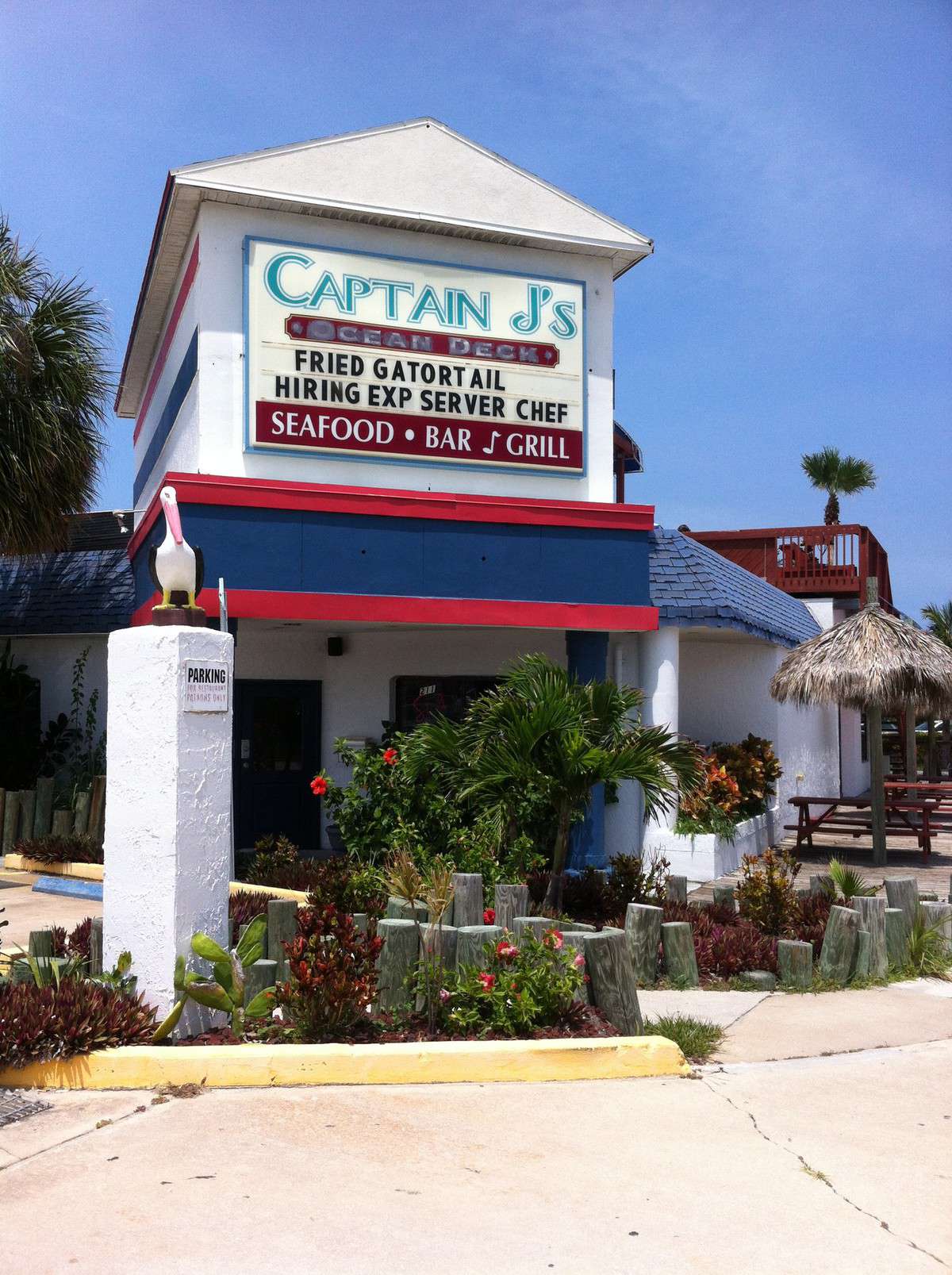 Menu of Captain J's Restaurant, Cocoa Beach, Melbourne