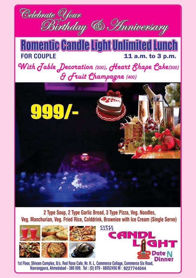 Candle Light Date N Dinner, Navrangpura, Ahmedabad Zomato